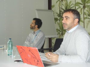 visita de profesionales del sector deportivo, con Afydad al frente, a la sede de HP en Sant Cugat del Vallès (Barcelona)