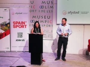 presentación datos del sector deportivo por parte de Afydad en Museu Olímpic