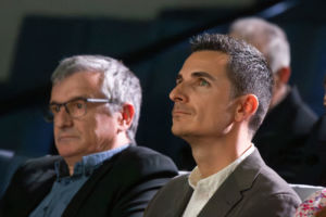 Jorge Cobos, consultor de Comunicación de Diffusion Sport, junto a Jordi Vilagut en los Premios DS2024